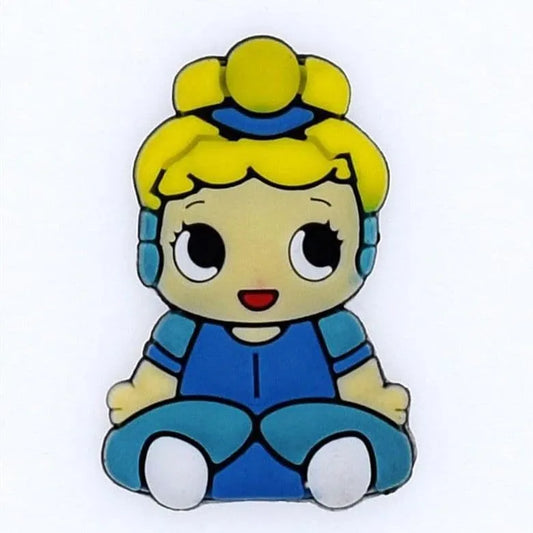 Yellow Hair Dolly Pretty Lady Shoe Charm