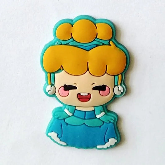 Yellow Hair Pretty Lady Shoe Charm