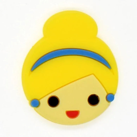 Yellow Hair Face Pretty Lady Shoe Charm