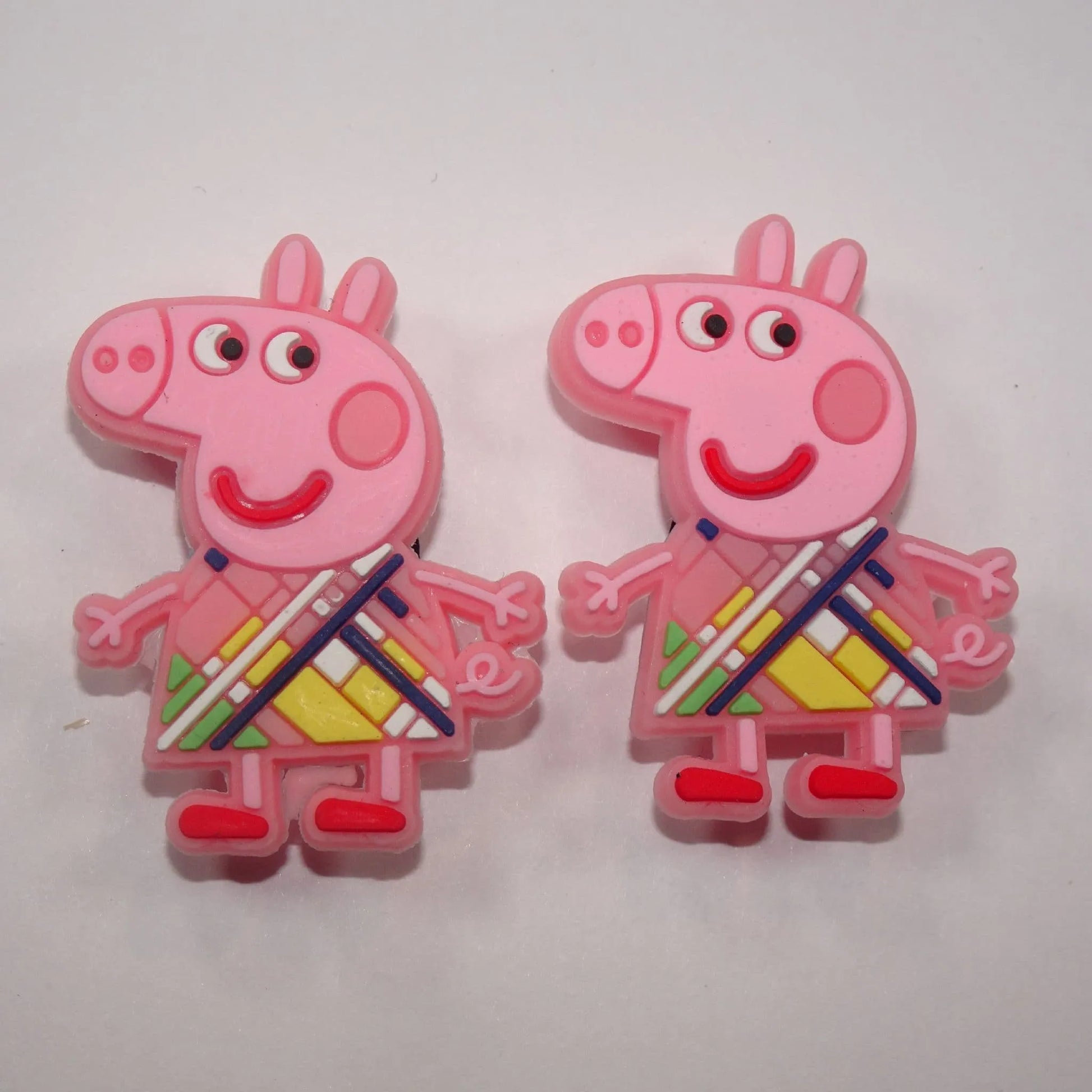 2 Peppa Stripes Shoe Charm