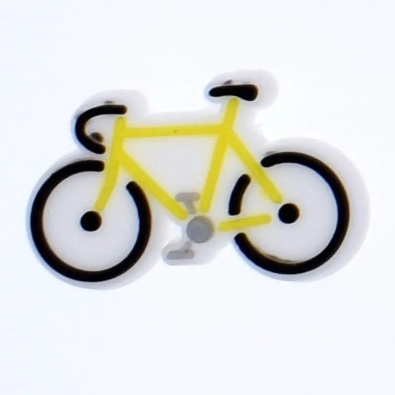 Yellow Bike Shoe Charm