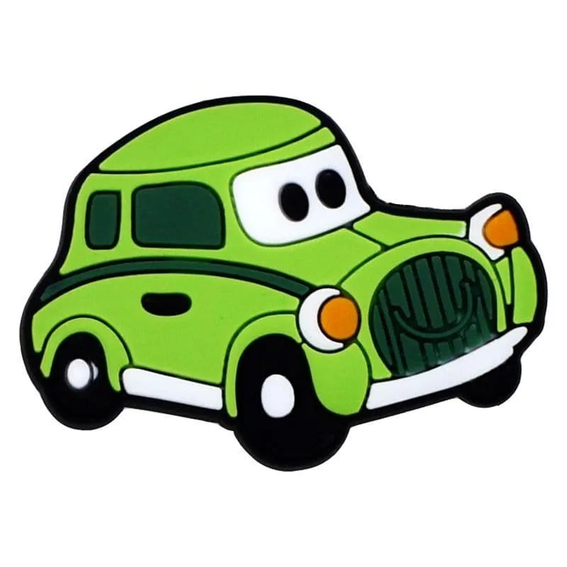Cartoon Green Car Shoe Charm