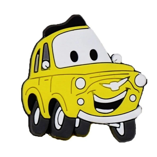Yellow Smiler Car Shoe Charm