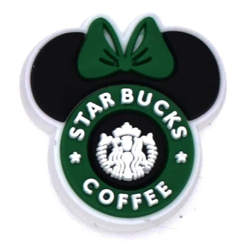 Starbucks Coffee Mickey Ears Shoe Charm