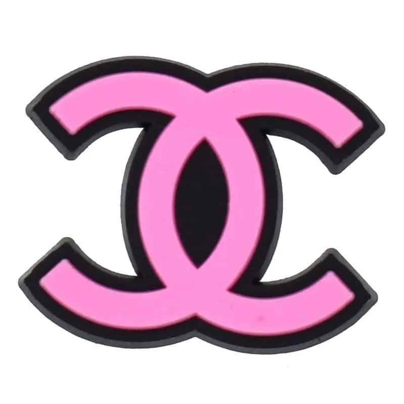 Cc Chanel Pink Stylized Logo Shoe Charm
