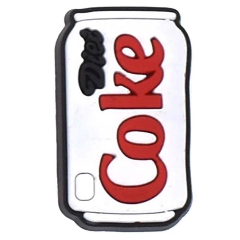 Diet Coke White Soda Can Shoe Charm