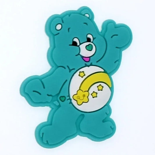 Wish Bear Shooting Star Aqua Shoe Charm