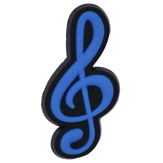 Treble Clef Black/Blue Shoe Charm