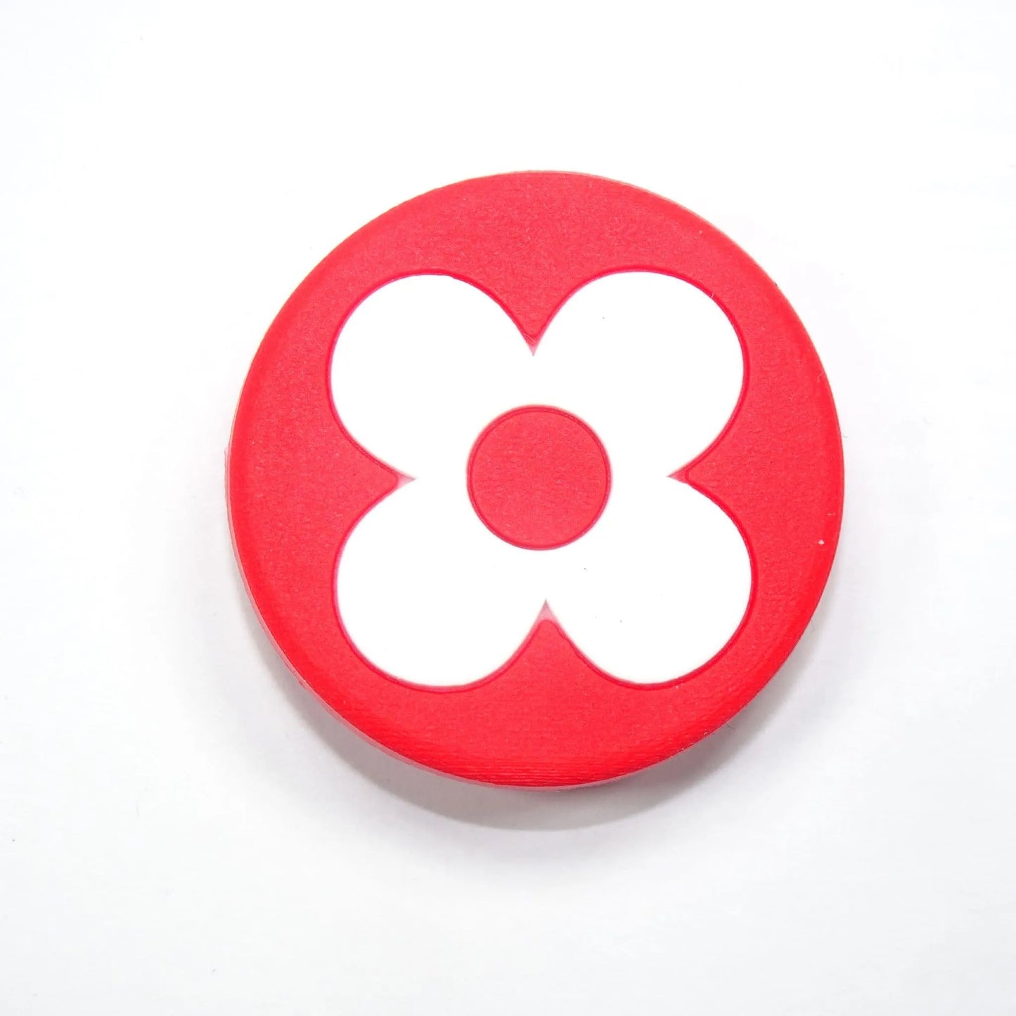 Lv Louis Vuitton Flower Badge Logo White On Red Shoe Charm