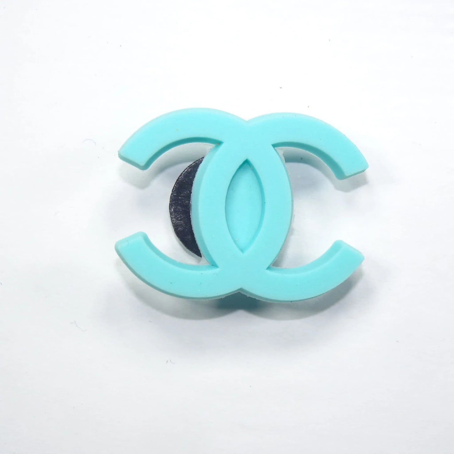 Chanel Double C Stylised Logo Aqua Shoe Charm