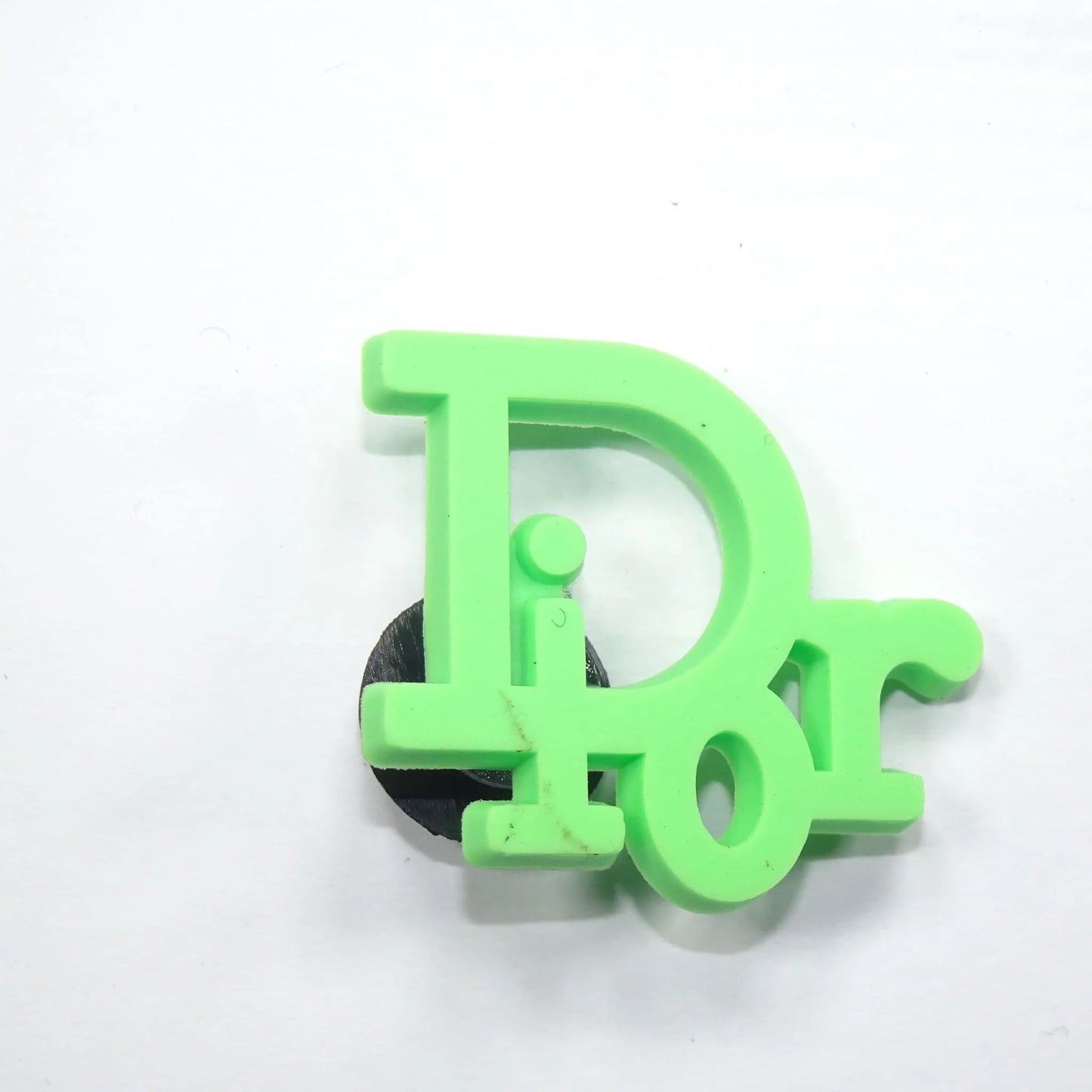 Dior French Luxury Stylised Logo Green Shoe Charm