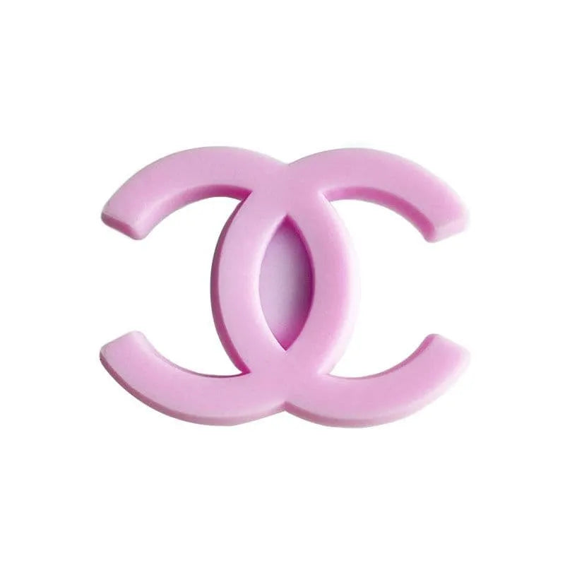 Chanel Double C Stylised Logo Pink Shoe Charm