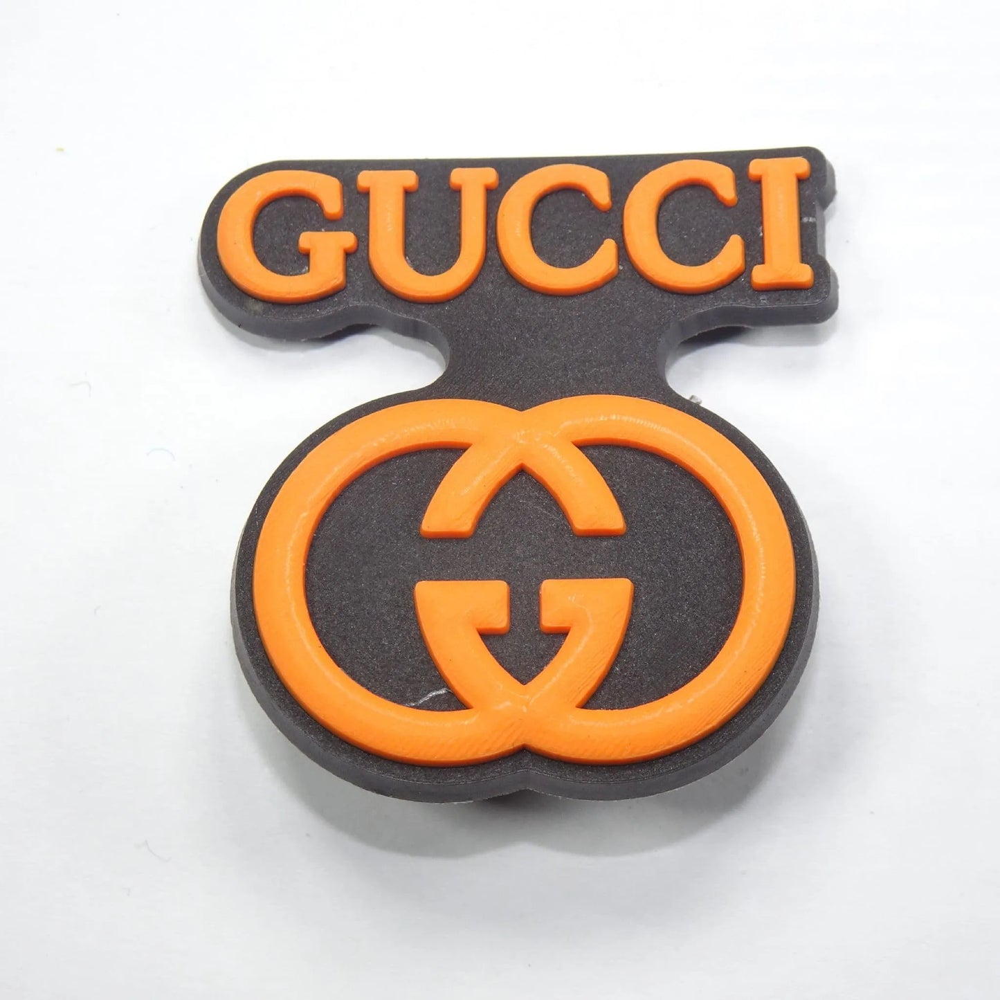 Gucci Stylised Badge Logo Orange Shoe Charm