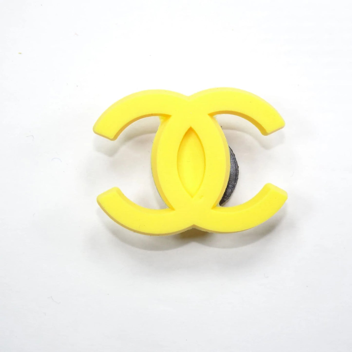 Chanel Double C Stylised Logo Yellow Shoe Charm