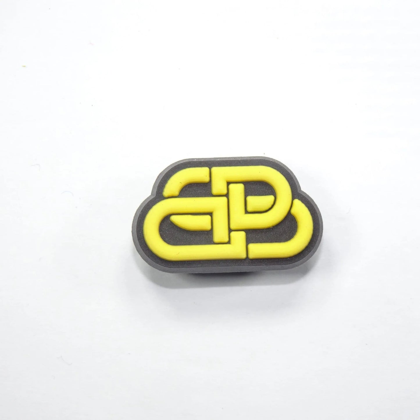 Balenciaga Stylised Bar Logo Yellow On Black Shoe Charm