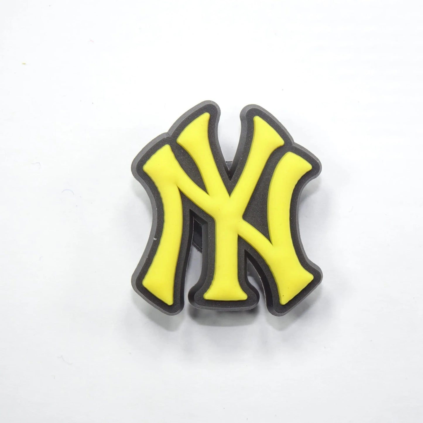 Ny New York Yankees Football Badge Logo Yellow On Black Shoe Charm