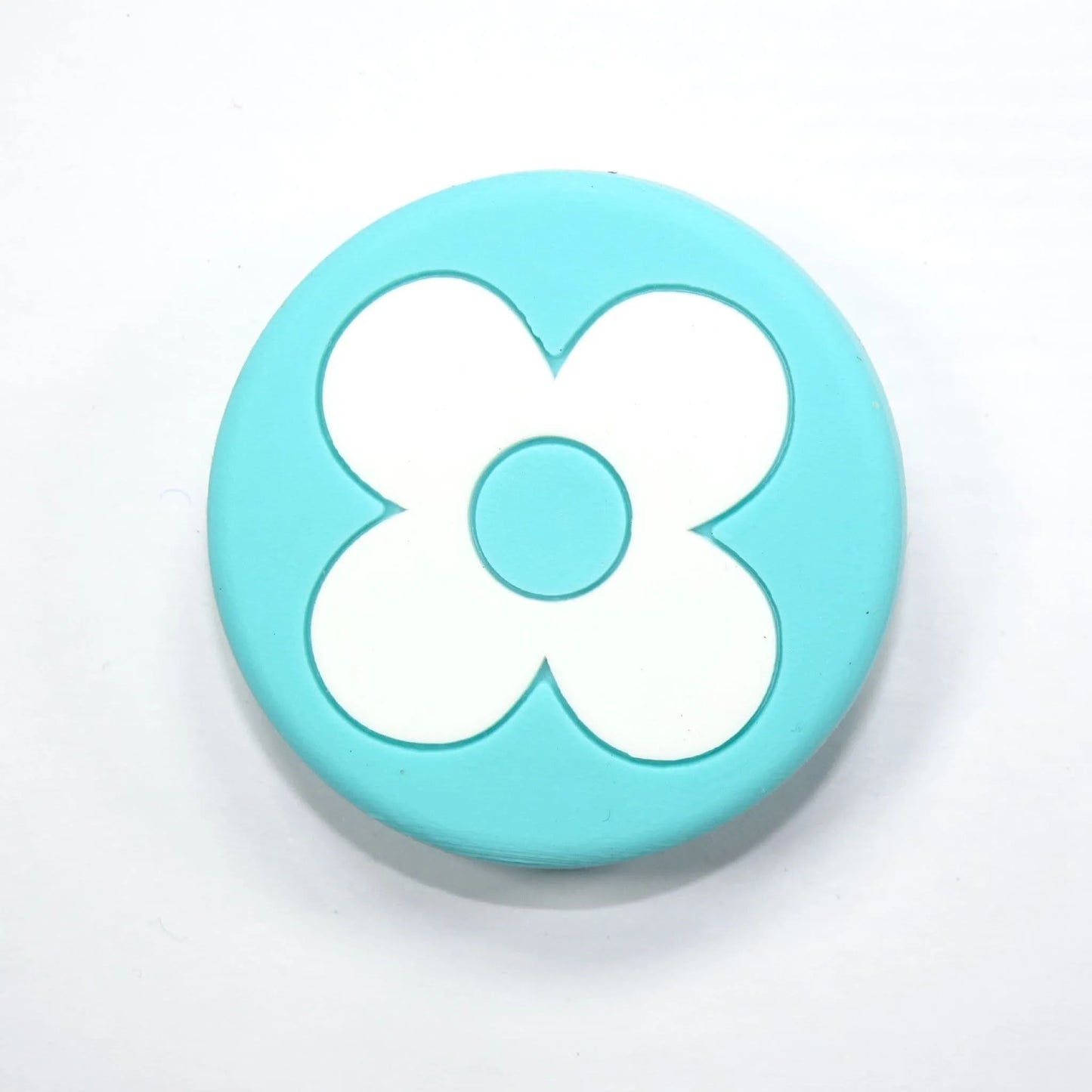 Lv Louis Vuitton Flower Badge Logo White On Aqua Shoe Charm