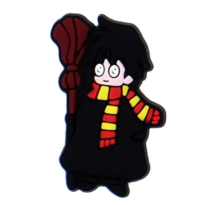 Harry With Nibus 2000 Broom Harry Potter Shoe Charm