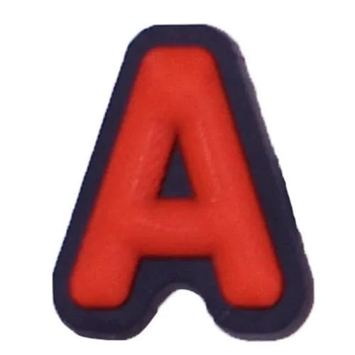 Shoe charm - A-Z CAPITAL LETTERS, Colours on Black