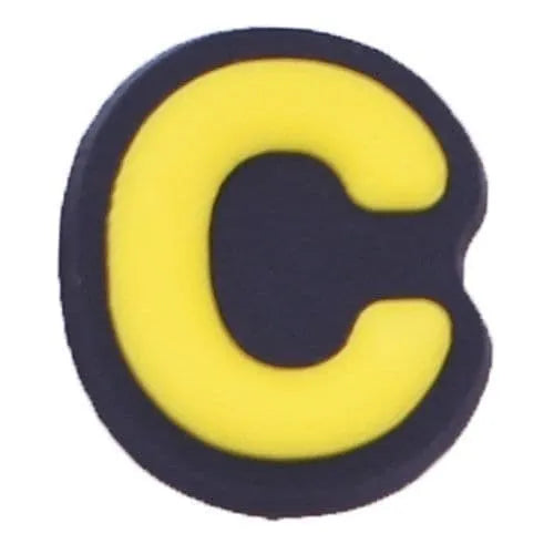 Shoe charm - A-Z CAPITAL LETTERS, Colours on Black