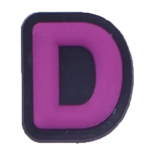 Shoe charm - A-Z CAPITAL LETTERS, Colours on Black