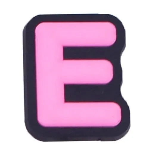 Shoe charm - A-Z CAPITAL LETTERS, Colours on Black