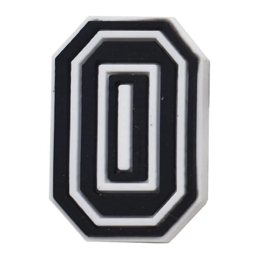 Black and White Number Shoe Charms