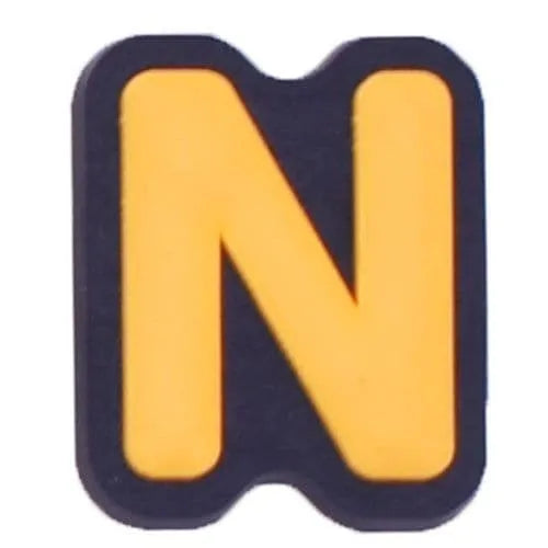 Shoe charm - A-Z CAPITAL LETTERS, Colours on Black