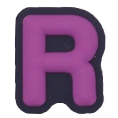Shoe charm - A-Z CAPITAL LETTERS, Colours on Black