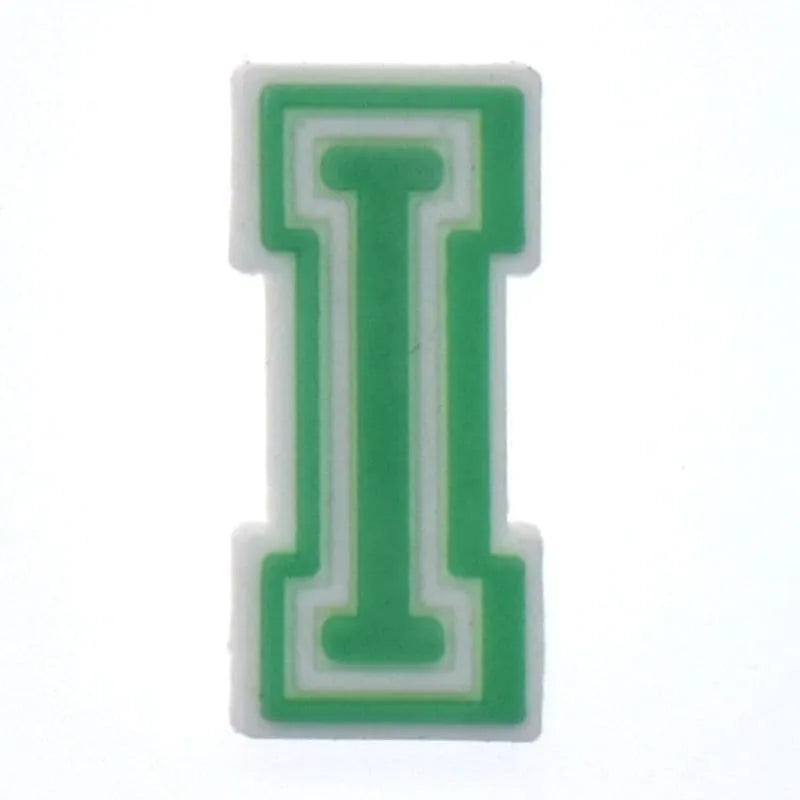 Shoe charm - A-Z CAPITAL LETTERS, Colours with WHITE frame