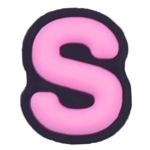 Shoe charm - A-Z CAPITAL LETTERS, Colours on Black