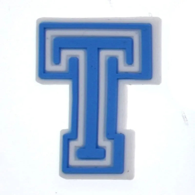 Shoe charm - A-Z CAPITAL LETTERS, Colours with WHITE frame