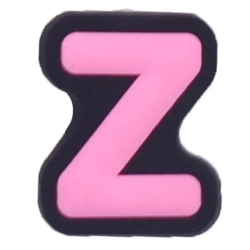 Shoe charm - A-Z CAPITAL LETTERS, Colours on Black