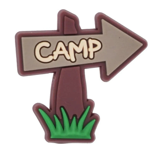 To The Campsite Sign Shoe Charm