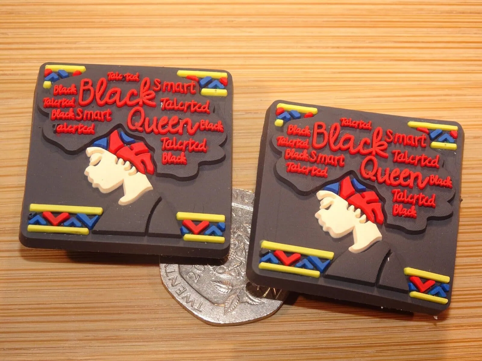 2 Black Queen Shoe Charm