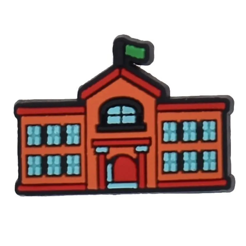 School Building Shoe Charm