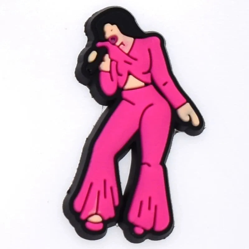 Pink Flares Trousers Shoe Charm