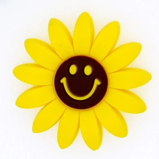 Yellow/Black Smiley Shoe Charm
