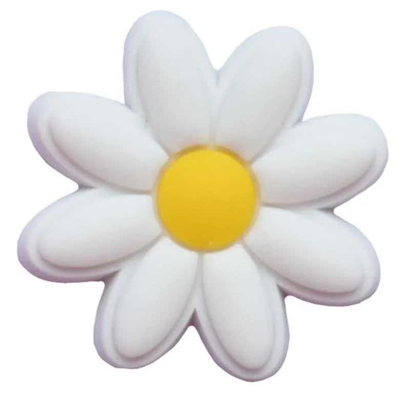 White /Yellow Daisey Shoe Charm