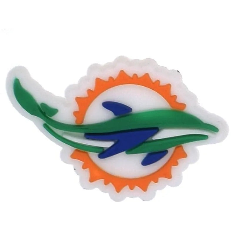 Miami Dolphins Football Team Badge Logo Shoe Charm