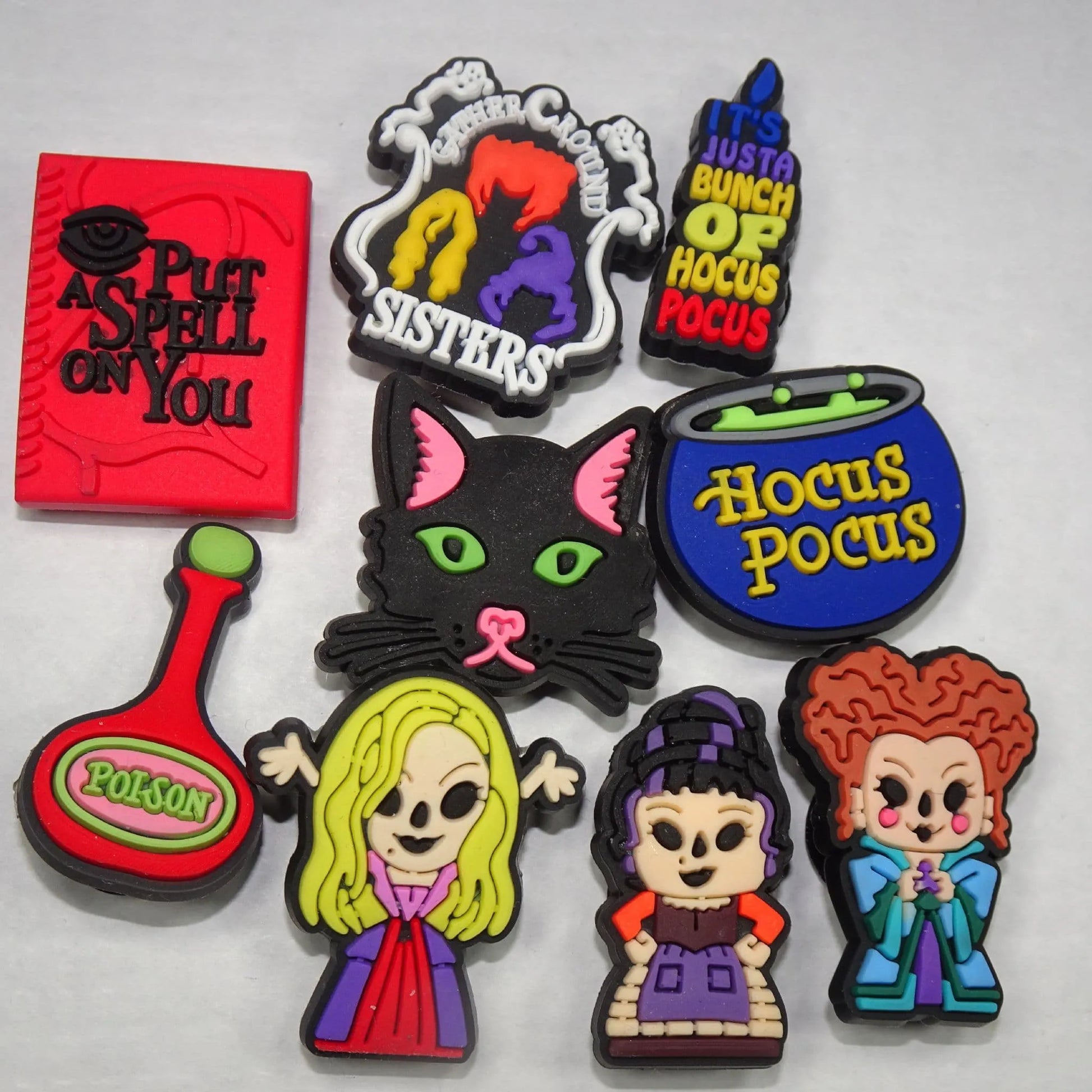 9 Hocus Pocus Assorted Witches Poisons Shoe Charm