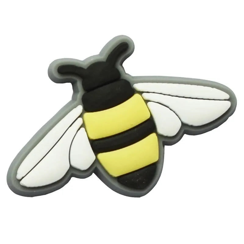Bee With White Wings Shoe Charm