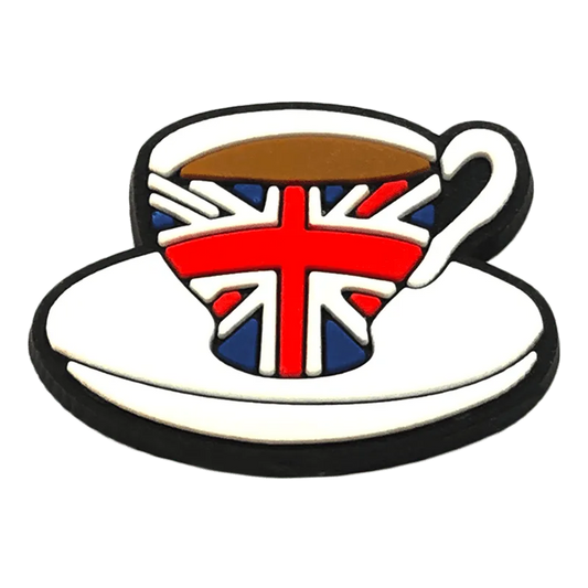 Union Flag Tea Cup British Food Shoe Charm