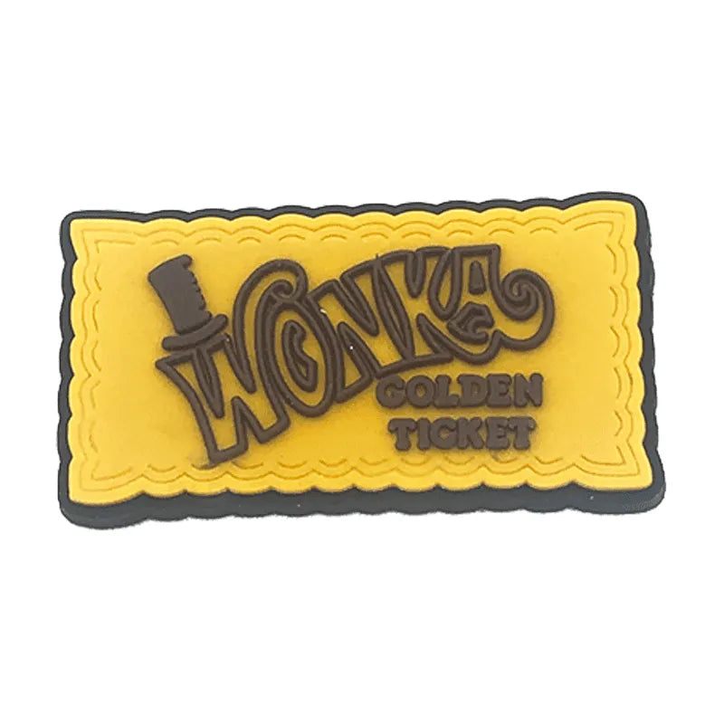 Willy Wonka Golden Ticket Shoe Charm