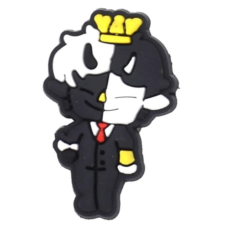 Black/White Suited King Shoe Charm