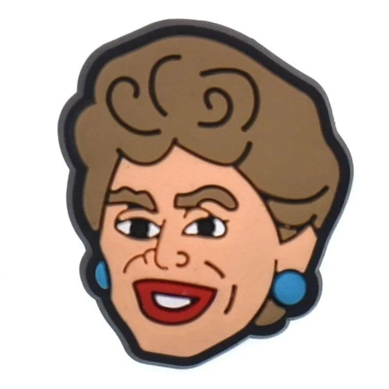 Smiling Lady Shoe Charm