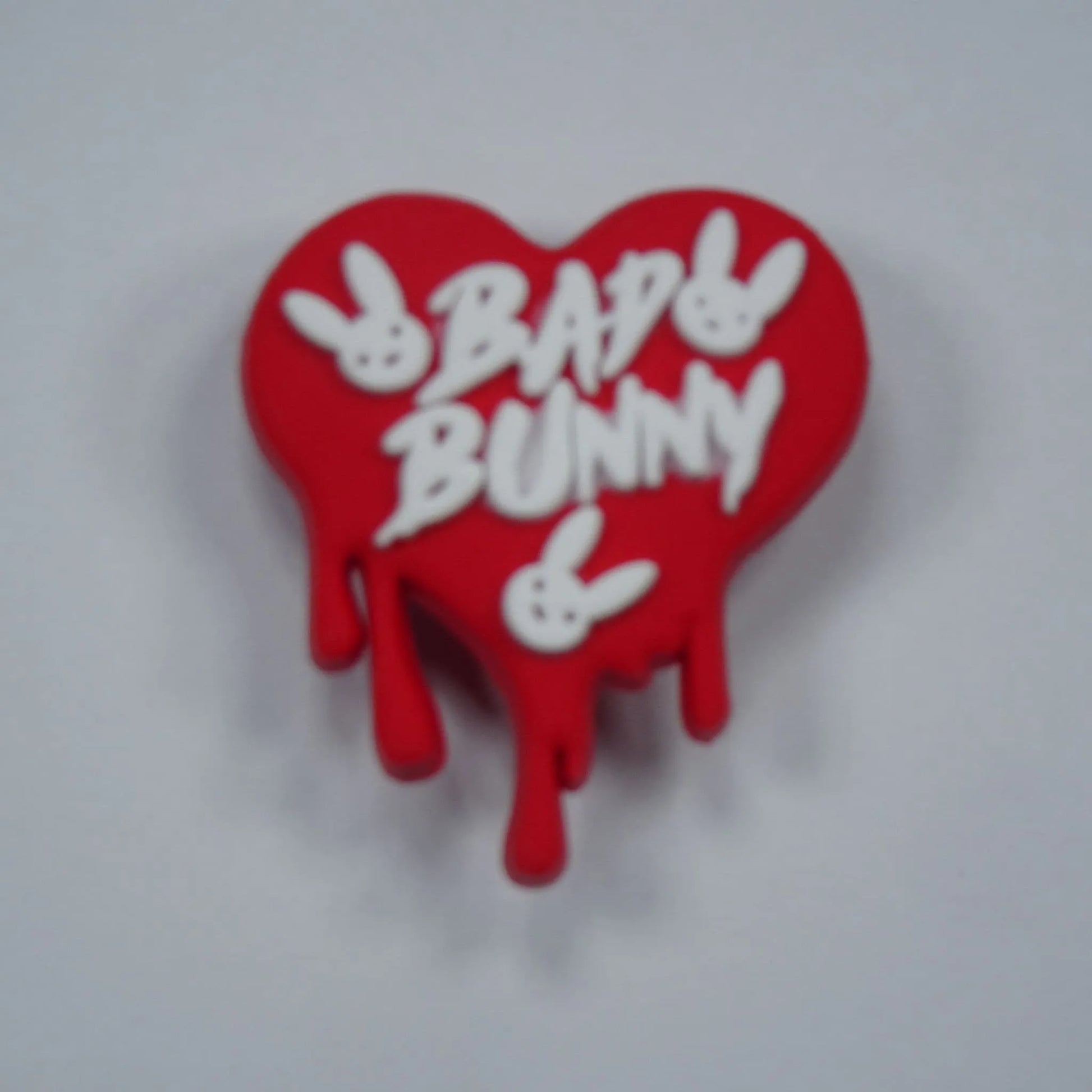 Bad Bunny Red Heart Shoe Charm