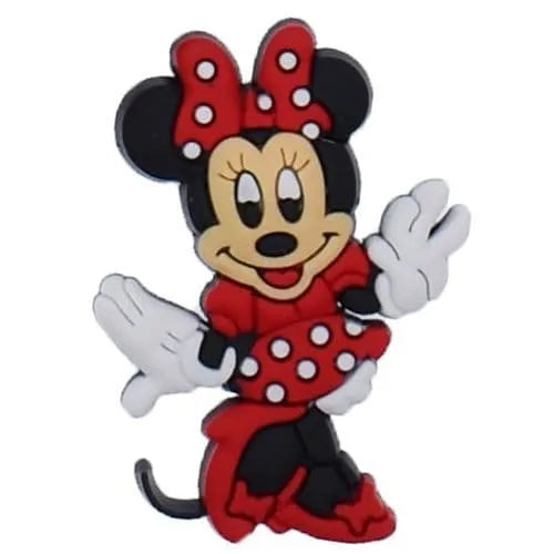 Minnie Mouse'S Courtsey With Red Shoe Charm