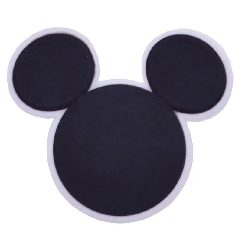 Mickey Mouse Black Sillouette Shoe Charm