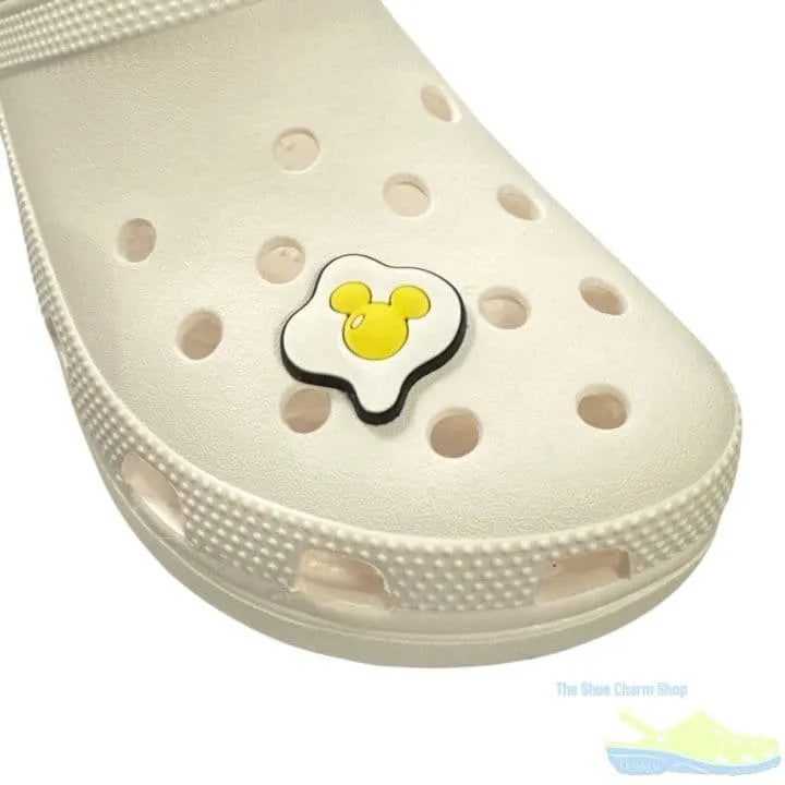 Disney Mickey Mouse In Fried Egg Shoe Charm